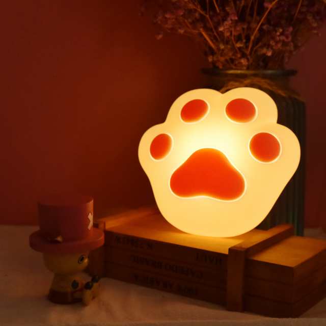 夜の灯 usb充電 リモコン 壁ランプ 寝室ライト 可愛い 猫の爪 室内照明 小型 人感センサーライト 枕元の明かり プレゼント