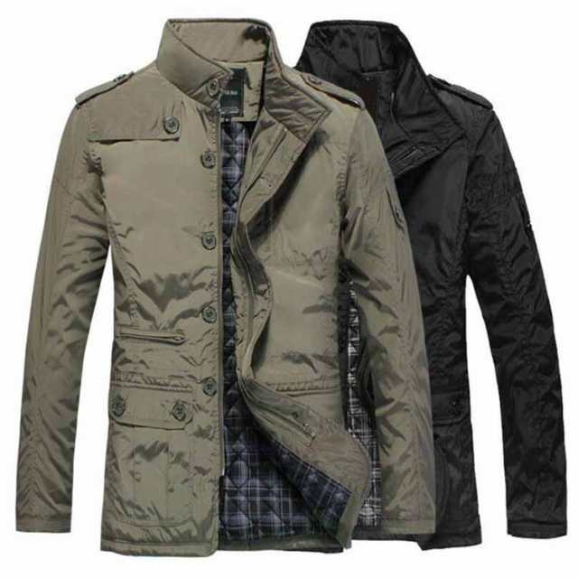 ？情：生地】：ポリエステルなど生地の厚さ：厚手【カラー】：カーキ色、黒色【サイズ】：M、L、XL、2XL、3XL、4XL、5XLM バスト106cm 着丈72cm 肩幅43cm 袖丈62cm L バス